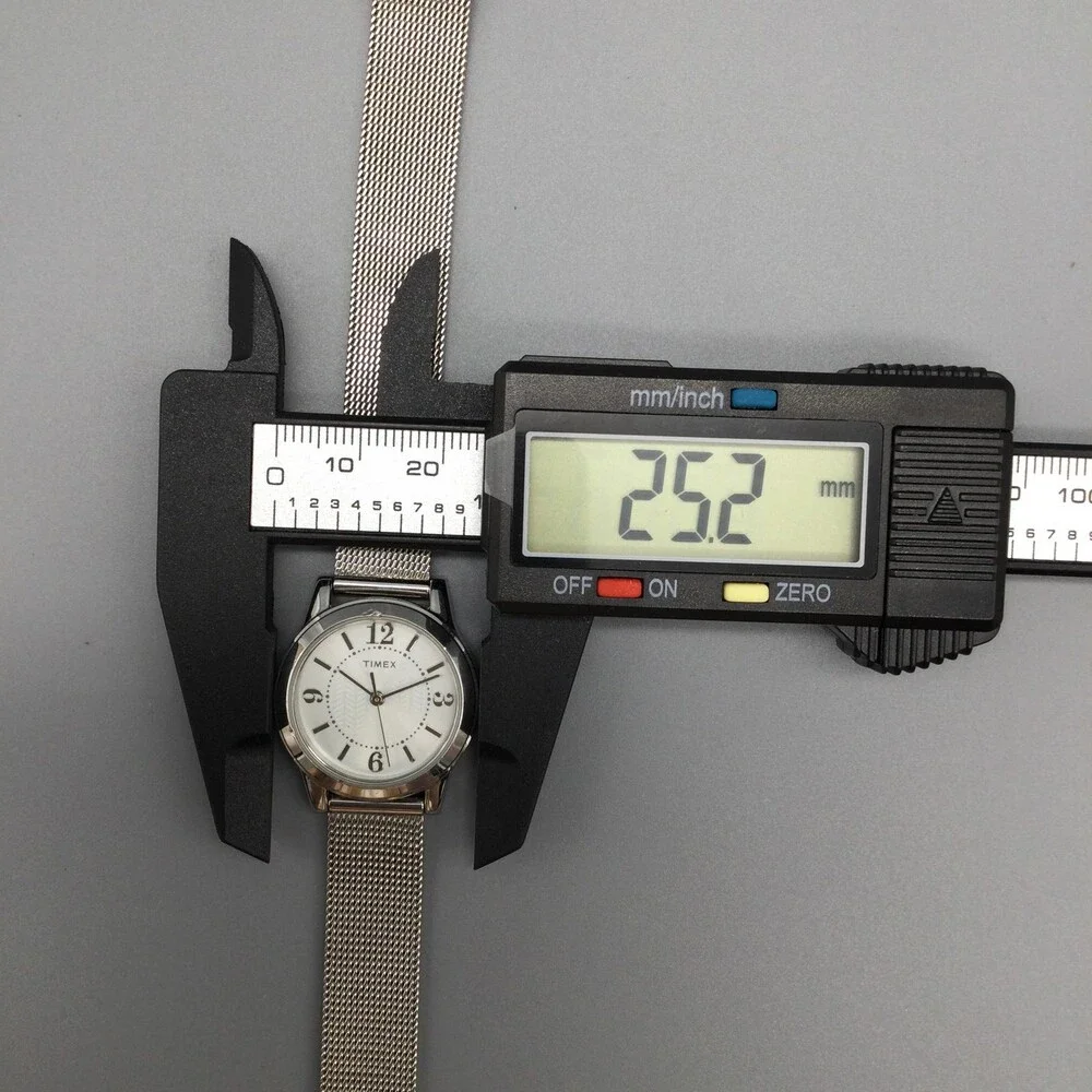 Timex Womens Watch 25mm Silver Tone Mesh Band Stainless Steel New Battery